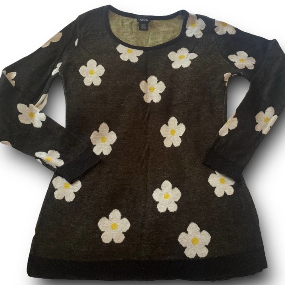 Vintage Sweater | y2k 90s Daisy sweater | Hippy Cottagecore | Indie